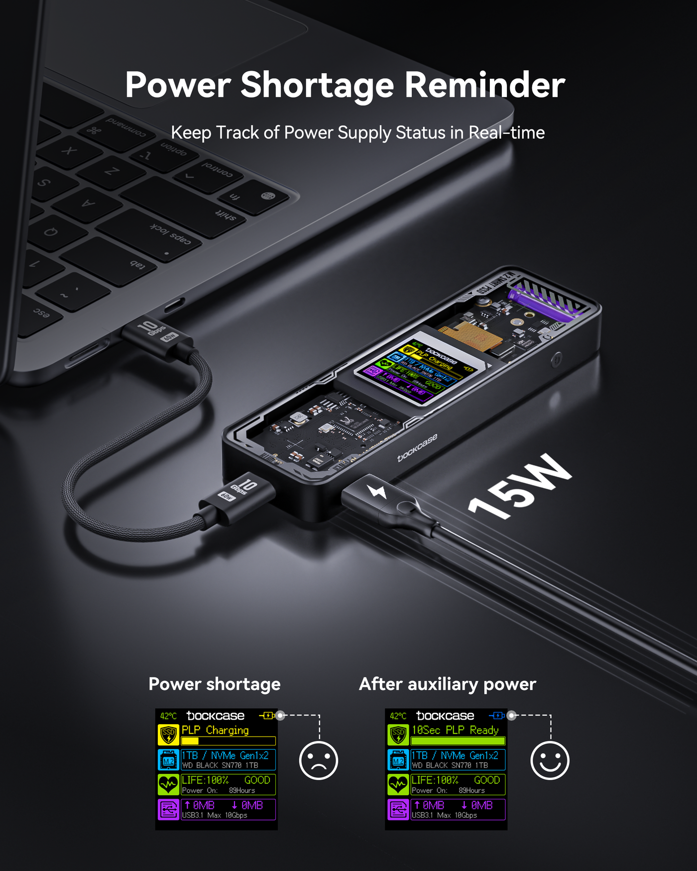 Dockcase Smart M.2 NVMe SSD Enclosure (Explorer Edition)