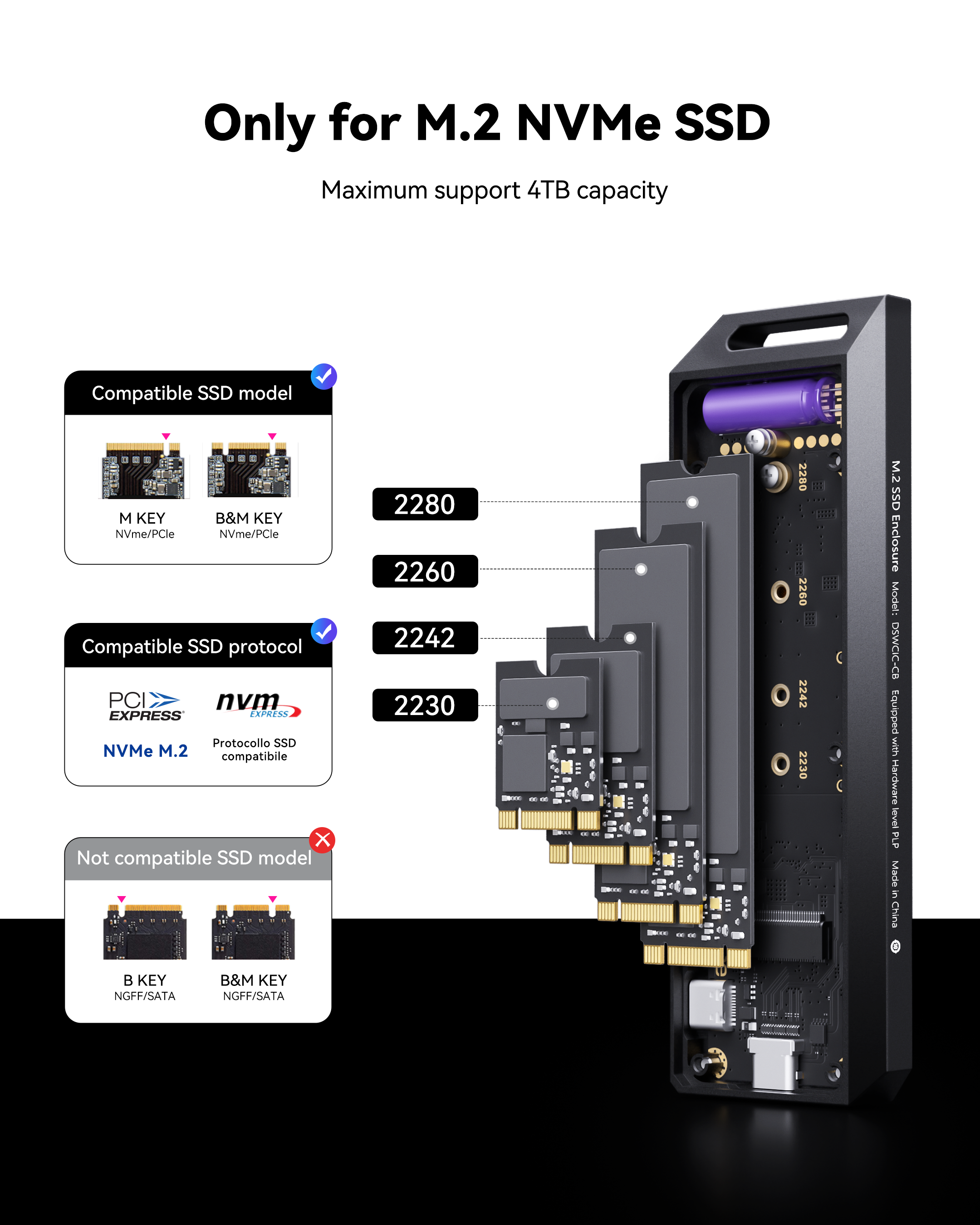 Chizha M.2 NVMe SSD Enclosure